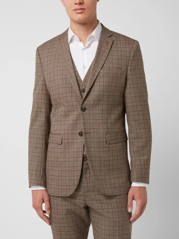 Rabatt ⌛ Selected Homme Slim Fit 2-Knopf-Sakko Mit Stretch-Anteil Modell ‘Logan’ – Mittelbraun ? 5