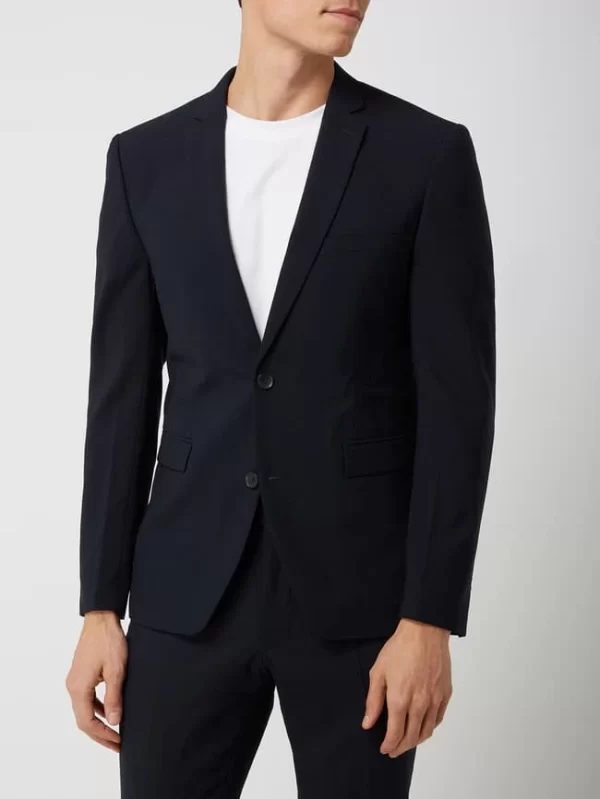 Beste Bewertungen von ? Esprit Collection Slim Fit 2-Knopf-Sakko Mit Stretch-Anteil – Dunkelblau ? 5