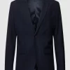 Aktion ✔️ Selected Homme Slim Fit 2-Knopf-Sakko Mit Reverskragen Modell ‘Adrian’ – Marineblau ? 17