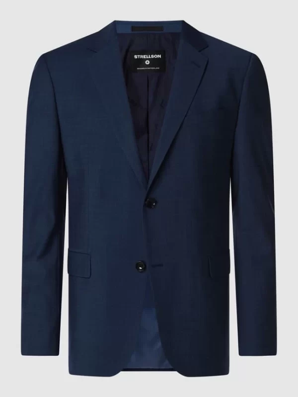 Rabatt ✨ Strellson Slim Fit 2-Knopf-Sakko Mit Stretch-Anteil Modell ‘Aidan’ – Blau ? 1