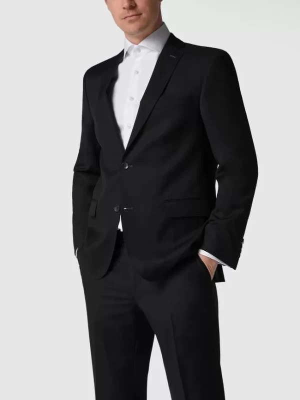 Bester Verkauf ? Carl Gross Modern Fit 2-Knopf-Sakko Aus Schurwolle – Schwarz ❤️ 5