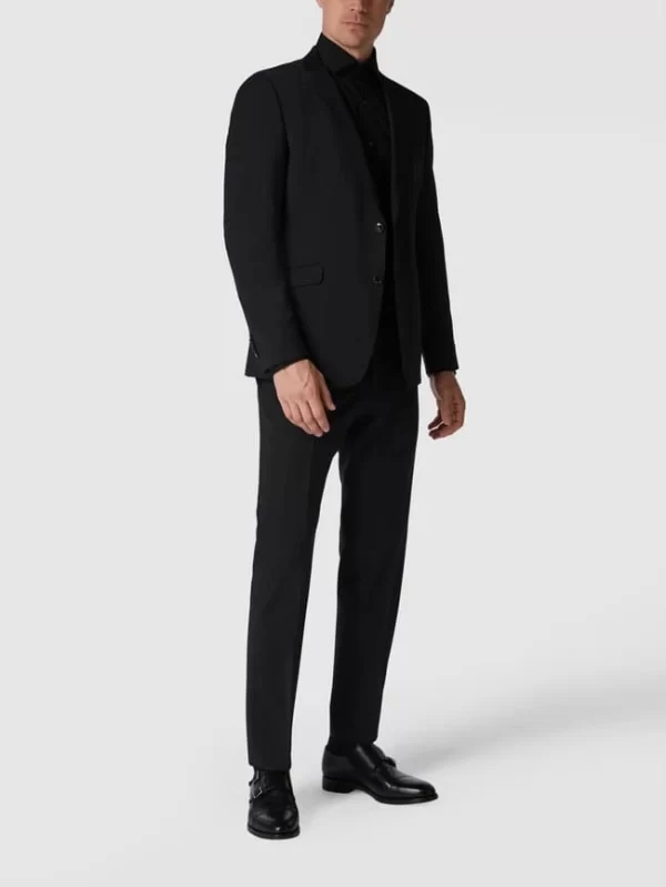 Rabatt ? Strellson Slim Fit 2-Knopf-Sakko Mit Fallendem Revers ‘Flex Cross’ – Schwarz ? 1
