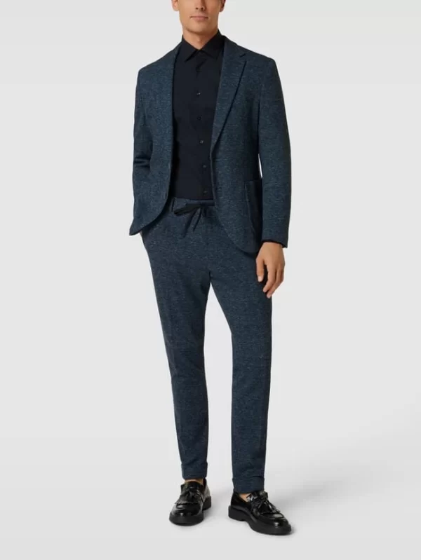 Angebote ⌛ MCNEAL Slim Fit 2-Knopf-Sakko Mit Hahnentrittmuster – Blau ? 1