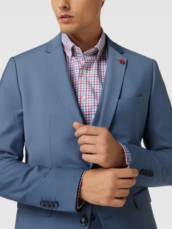 Coupon ? Cinque Sakko Mit Floraler Anstecknadel Modell ‘Monopoli’ – Rauchblau ? 4