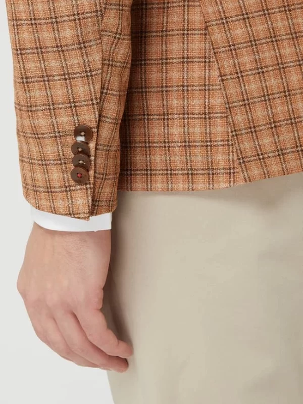 Schlussverkauf ? CG – Club Of Gents 1-Knopf-Sakko Mit Seide-Anteil Modell ‘Chuck’ – Rostrot ? 6