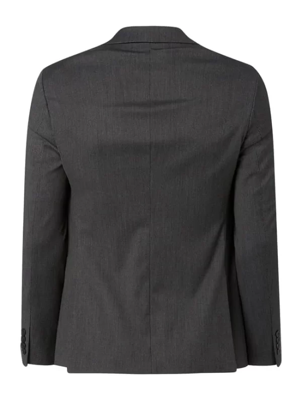 Angebote ? Montego Super Slim Fit 2-Knopf-Sakko Mit Stretch-Anteil – Anthrazit ? 5
