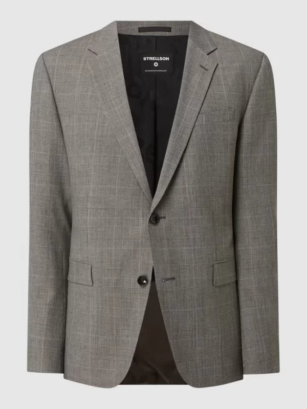Bestes Angebot ? Strellson Slim Fit 2-Knopf-Sakko Aus Wollmischung Modell ‘Aidan’ – Beige ? 3