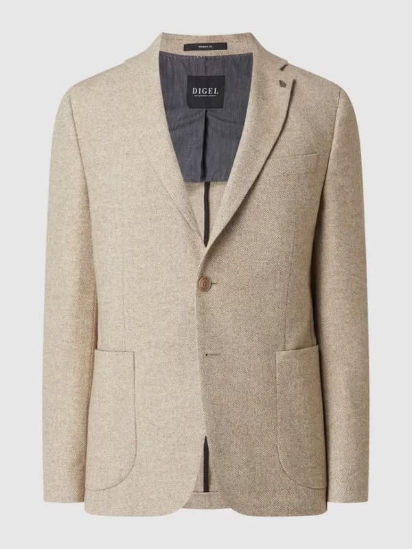 Beste Bewertungen von ? DIGEL Modern Fit 2-Knopf-Sakko Mit Seide-Anteil Modell ‘Edward’ – Beige ? 3