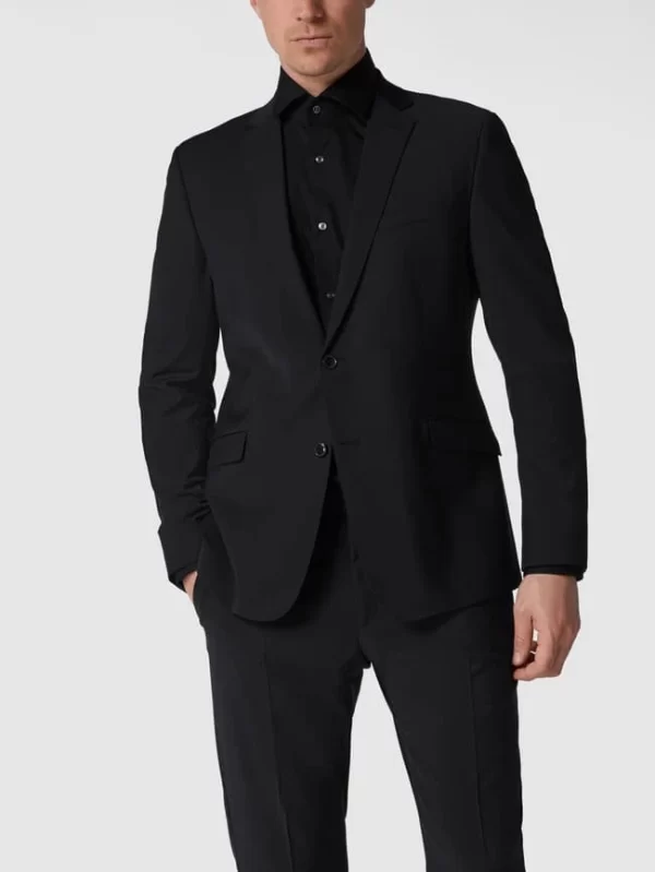 Rabatt ? Strellson Slim Fit 2-Knopf-Sakko Mit Fallendem Revers ‘Flex Cross’ – Schwarz ? 5
