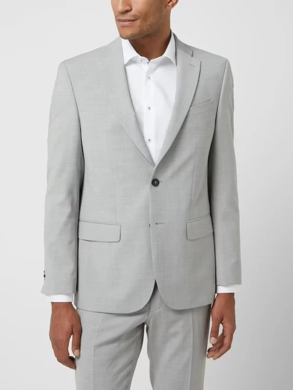 Schlussverkauf ? Pierre Cardin Modern Fit 2-Knopf-Sakko Mit Stretch-Anteil Modell ‘Grant’ – ‘Futureflex’ – Hellgrau ? 5